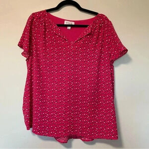 Elle pink  pattern blouse